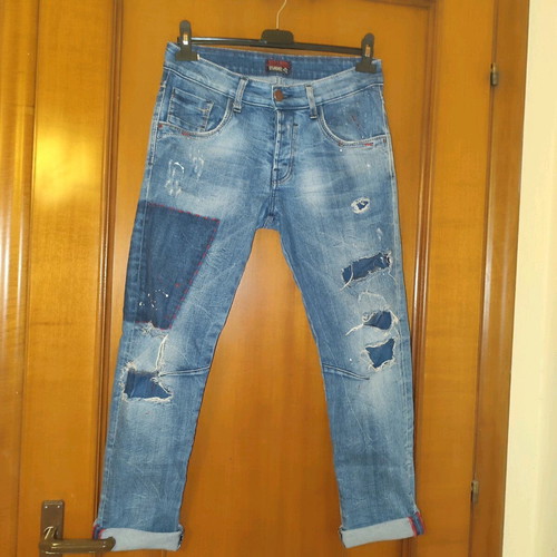 Back2Jeans men's jeans used, vintage with rips, size 30