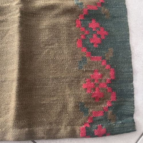 Handmade kilim used with stain