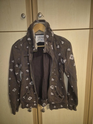 Folk Bsk jacket with fleece lining, brown, size S, like new