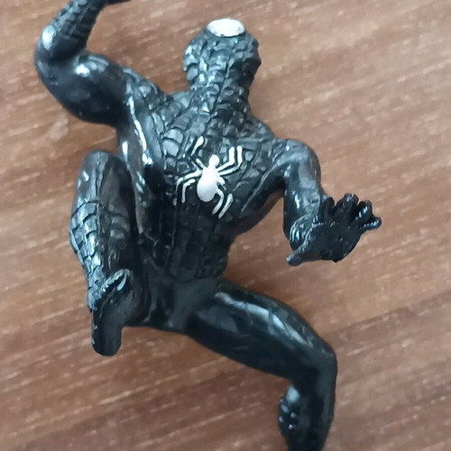Spiderman black suit figure used, 8cm height, Marvel