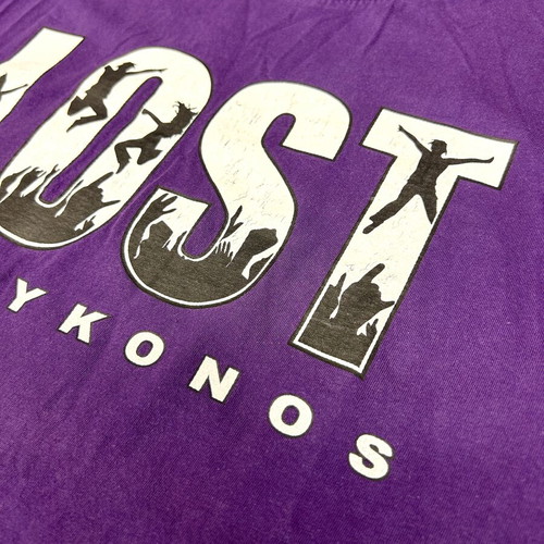 T-shirt Mykonos used, cotton, purple, size XL
