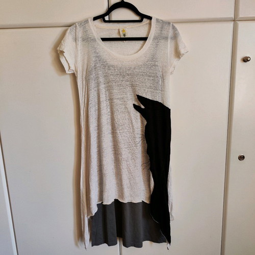 Heel Athens Lab Double Asymmetrical Dress "Cat" - 100% Linen & Organic Cotton - Size S