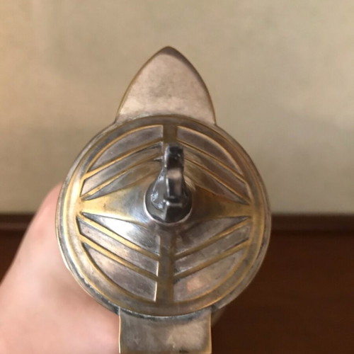 Art Nouveau carafe used with crystal and metal details