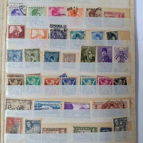 Stamp album used, Greek and foreign stamps before 1960