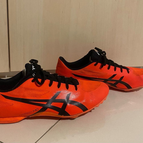 Asics Hyper MD track shoes like new, orange, size 45