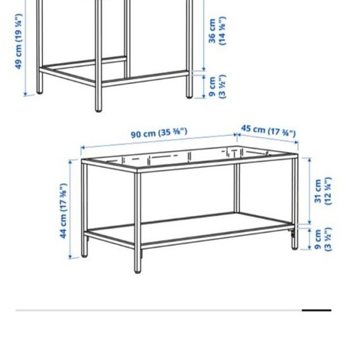 VITTSJÖ coffee tables set of 2 like new IKEA