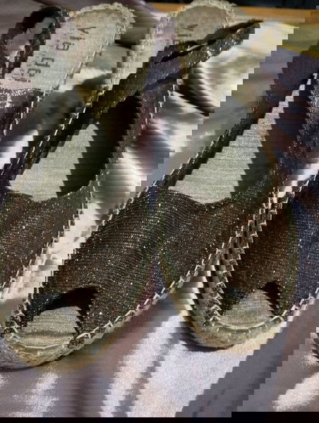 espadrilles glitter με  8 πόντους τακούνι ν.41