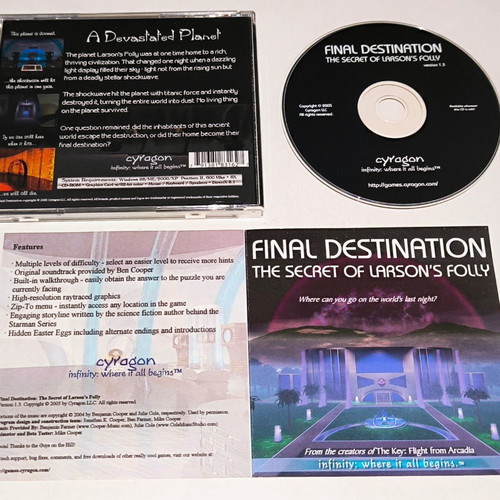Final Destination The Secret of Larson’s Folly PC game used, adventure
