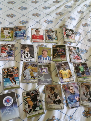 Football player cards and stickers like new