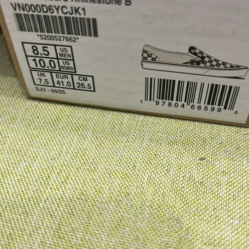 Vans Slip On Rhinestone Checkboard Shoes New Size 41