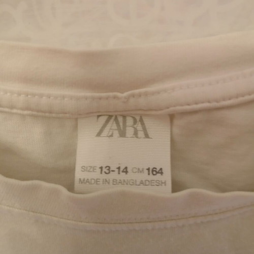 Zara New York white crop top T-shirt 13-14 years