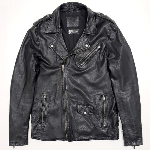 Jack & Jones men's leather jacket like new, size L, black