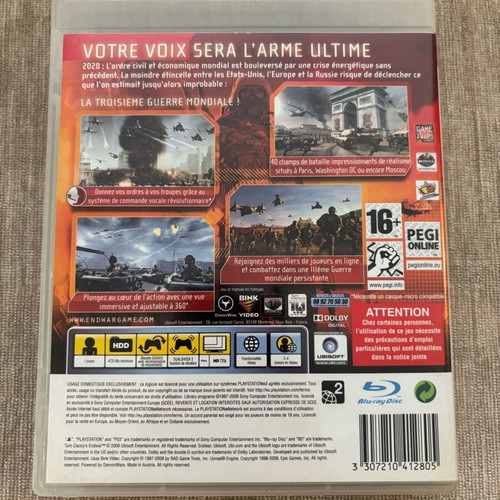 Tom Clancy’s Endwar PlayStation 3 used complete