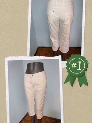 Unit white denim bermuda shorts like new, size XL-XXL