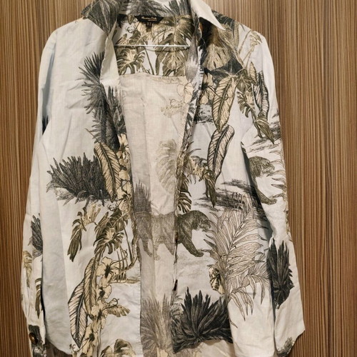 Massimo Dutti women's shirt size M EU 38 like new with tropical print