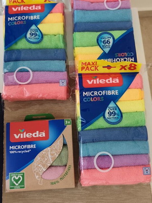 Vileda Microfibre Colors Towels new, suitable for all surfaces