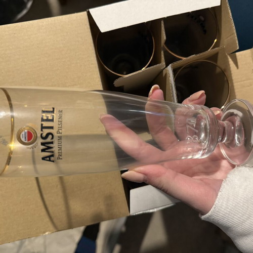 Amstel glasses set of 6 like new