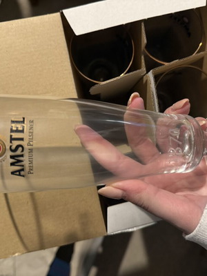 Amstel glasses set of 6 like new