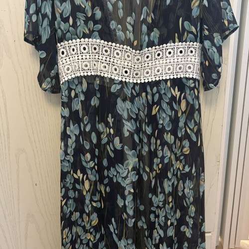 Doca kaftan with floral print, one size