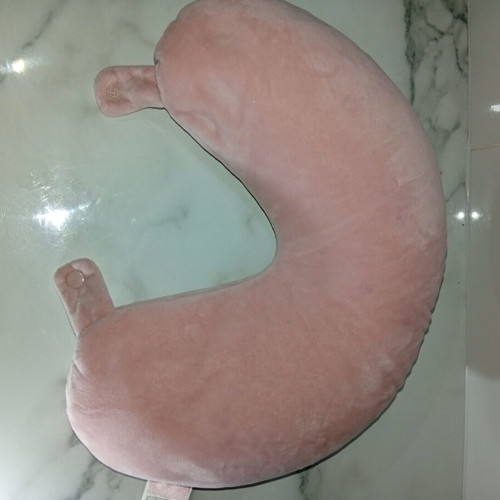 Velvet pink travel neck pillow like new