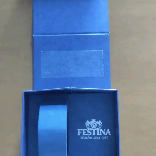 Festina original Swiss made watch box, navy blue