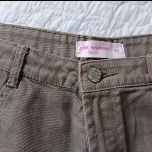 Khaki shorts Pink Woman like new, size M 38 10, green