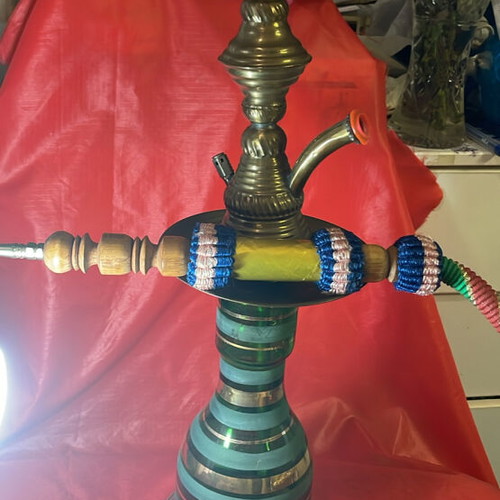 Hookah from Constantinople 1960 like new, brass with glass base