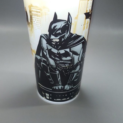 Batman Begins 2005 Limited Promo Frosted Glass Cup like new