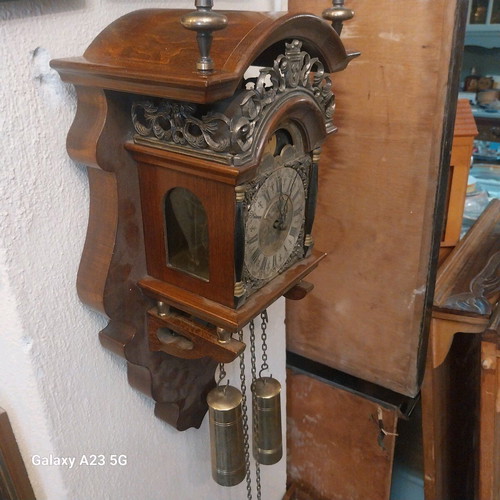 John Warmink Wuba wall clock 1970 used with bronze details