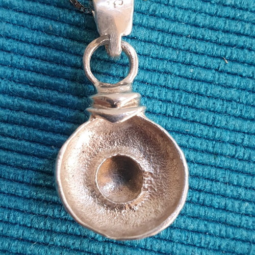 Silver gold 925 585 necklace used, gold and silver color