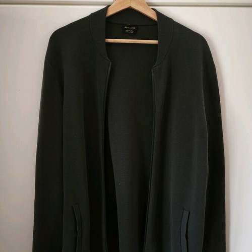 Massimo Dutti men's cardigan used, size XL, dark green