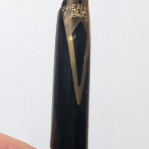 Sheaffer Targa Slimline 679s fountain pen used, black and gold