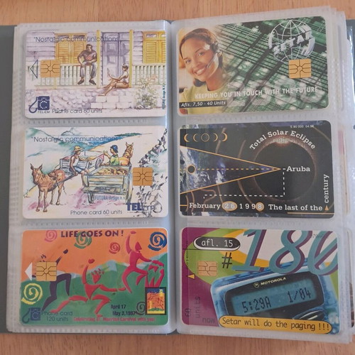 Collection of 120 used phone cards from around the world