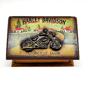 Vintage Κουτί Harley Davidson Ξύλινο, ΗΠΑ