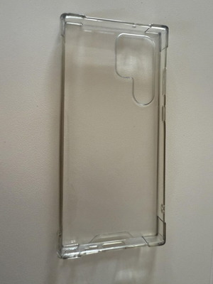 Samsung Galaxy S23 Ultra case used, transparent TPU