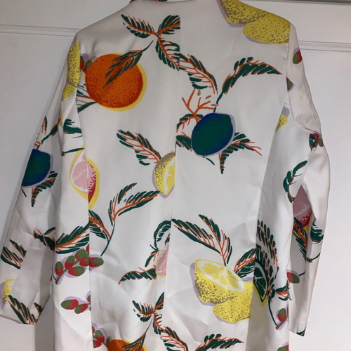 Blazer with fruit pattern new, white multicolor