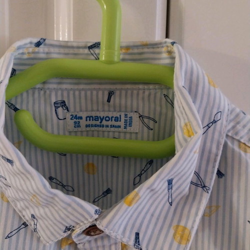 Mayoral Kids Shirt Like New For 2 Years Blue Yellow