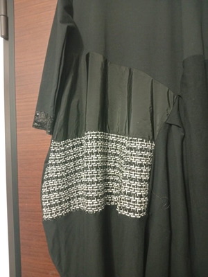 Pepper fashion φόρεμα σαν καινούργιο, μαύρο με λεπτομέρειες tweed και παγιέτα