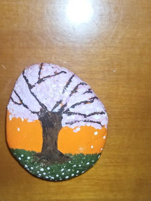Handpainted stones in various sizes and colors
