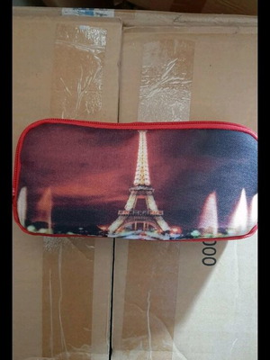 Pencil case with 2 zippers new