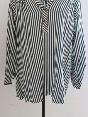 Πουκαμίσα Plus Size Catalina Navy Λευκή Ριγέ σαν καινούργιο