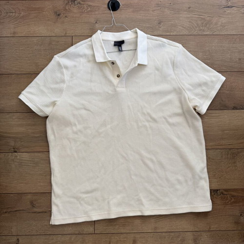 H&M men's collar shirt XXL, white beige