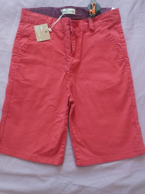 Hashtag boys' clothing set with white shirt 8Y and red shorts 10Y