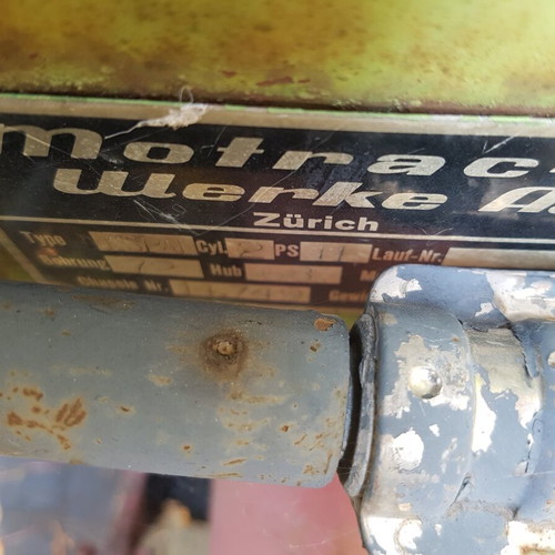 Motrac Werke A.G Zurich Tractor 1961 used, collectible Swiss