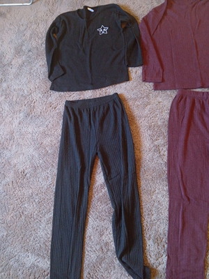 Unisex pajamas, black, size S