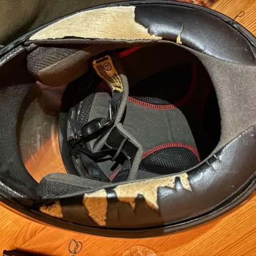 Caberg helmet used, size Large with scratches and dents