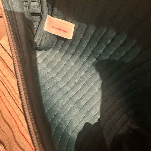 Clarins toiletry bag unused, turquoise