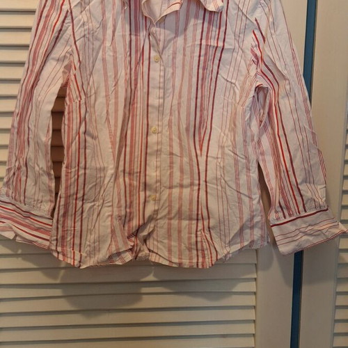 Promod white shirt with red stripes like new, size M