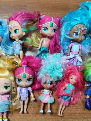 Dolls used, set of 14 Shine and others