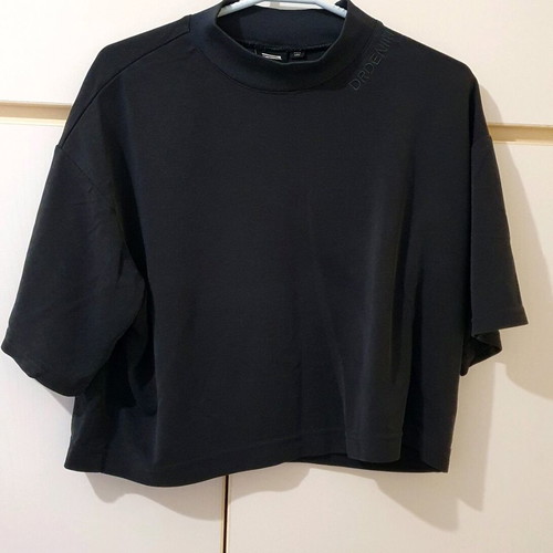 Dr. Denim black crop blouse like new